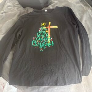 Black long sleeve men’s Christmas Shirt